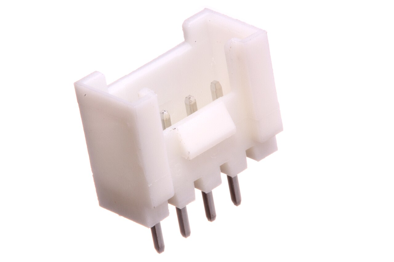 A white 4-pin shrouded wire-to-board header of the kind marketplaces sell as simply a JST connector