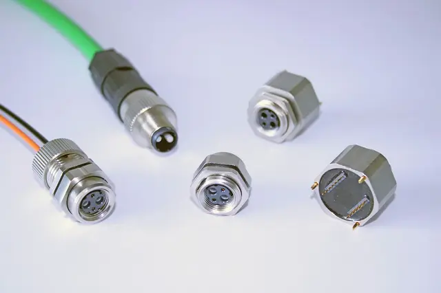 M12 and M8 industrial sensor cordsets and panel receptacles